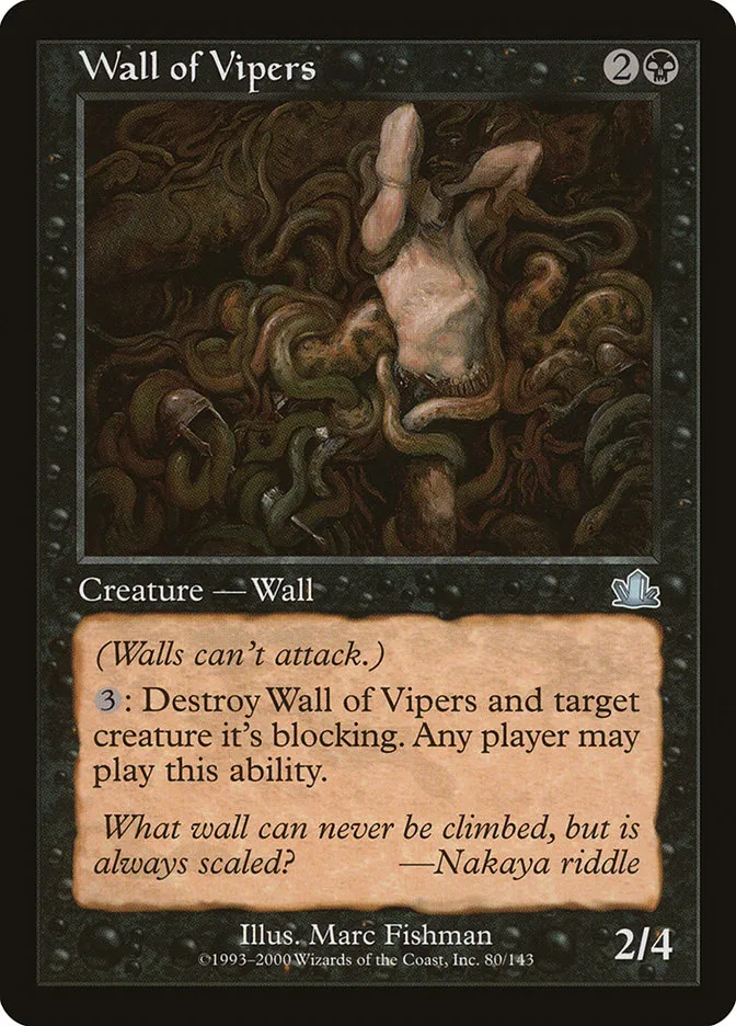 Wall of Vipers Front Face