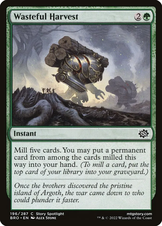 Wasteful Harvest Front Face