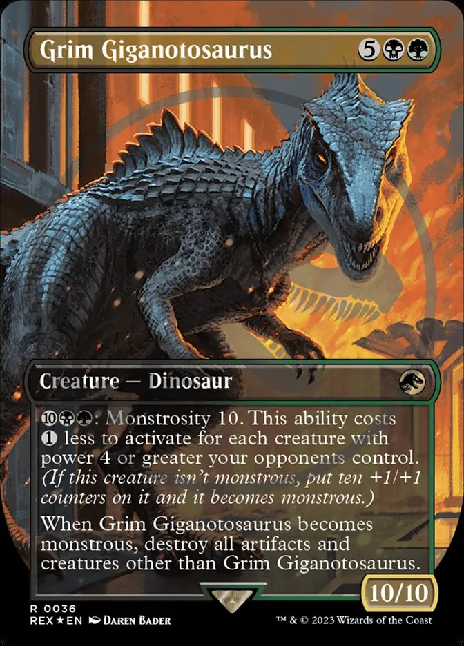 Grim Giganotosaurus Front Face