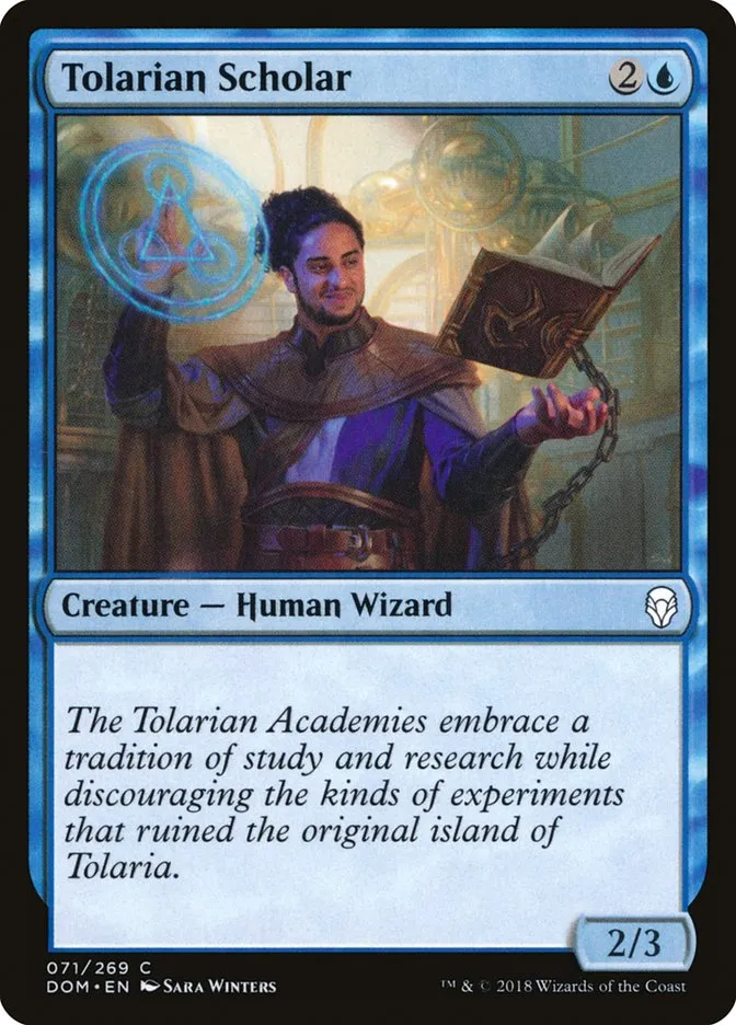 Tolarian Scholar Front Face