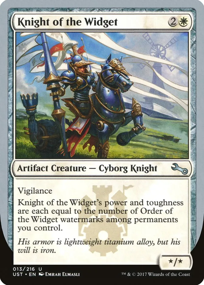 Knight of the Widget Front Face