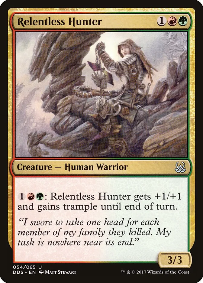 Relentless Hunter Front Face