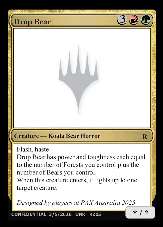 Drop Bear Front Face
