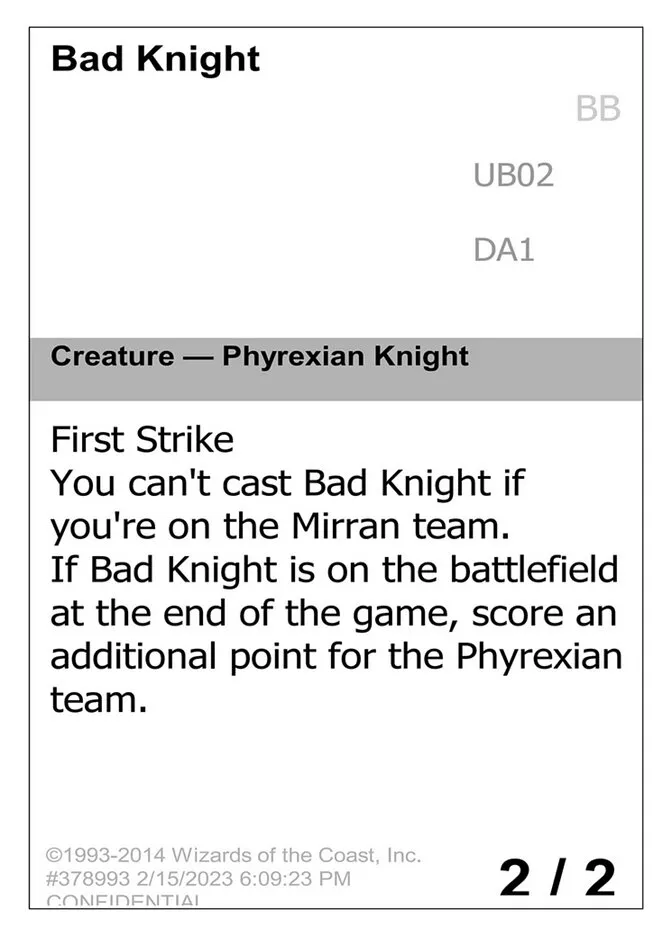 Bad Knight Front Face