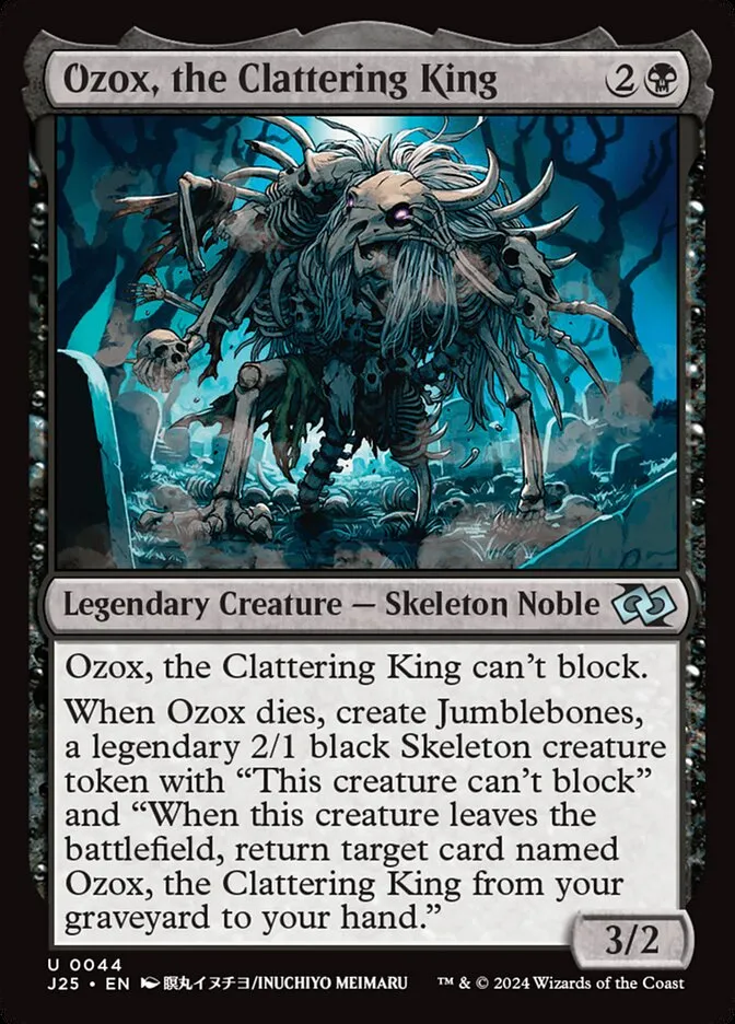 Ozox, the Clattering King Front Face