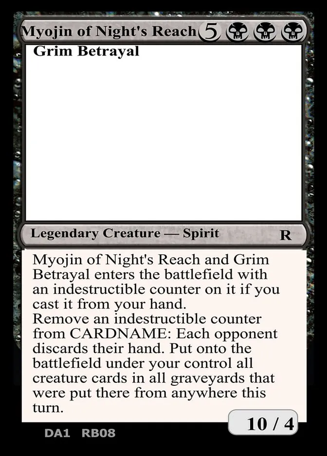 Myojin of Night's Reach and Grim Betrayal Front Face