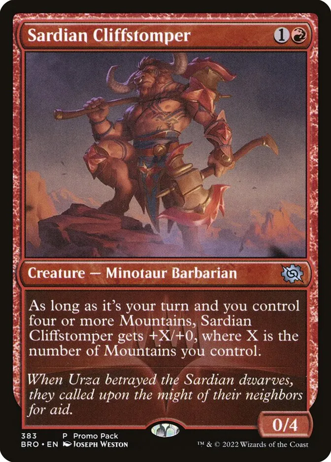 Sardian Cliffstomper Front Face