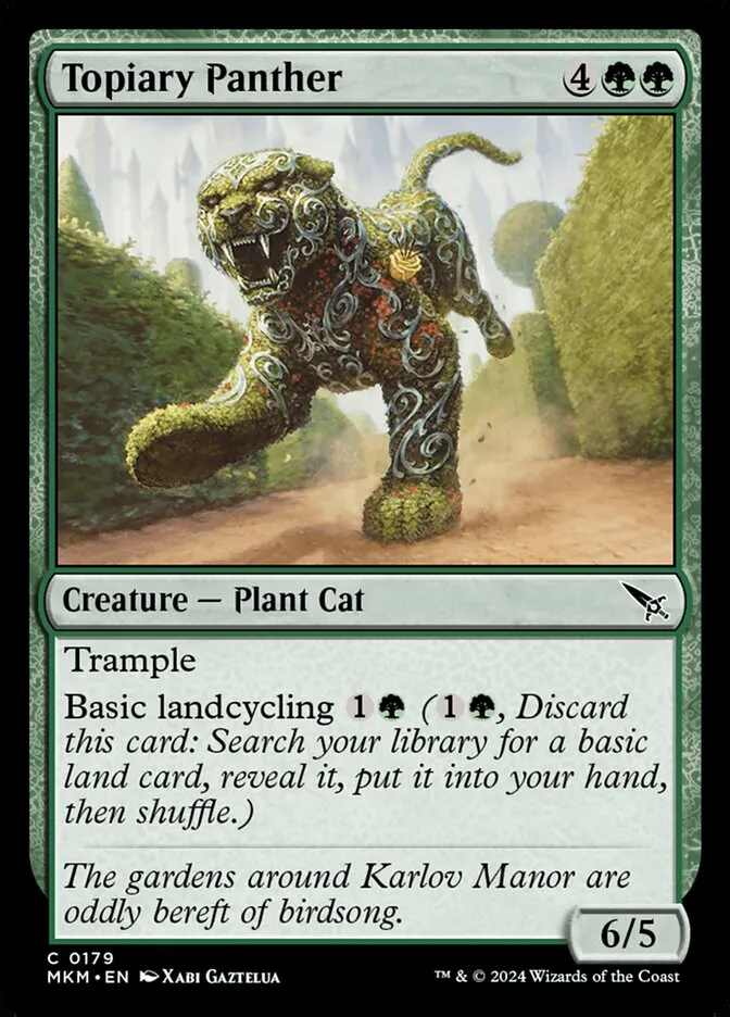 Topiary Panther Front Face