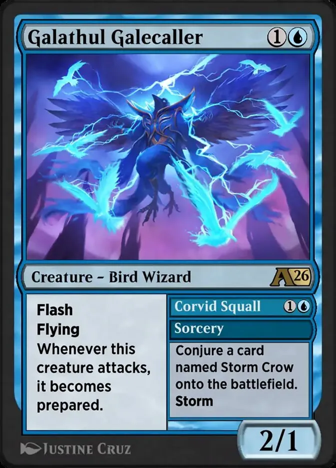 Galathul Galecaller // Corvid Squall Front Face