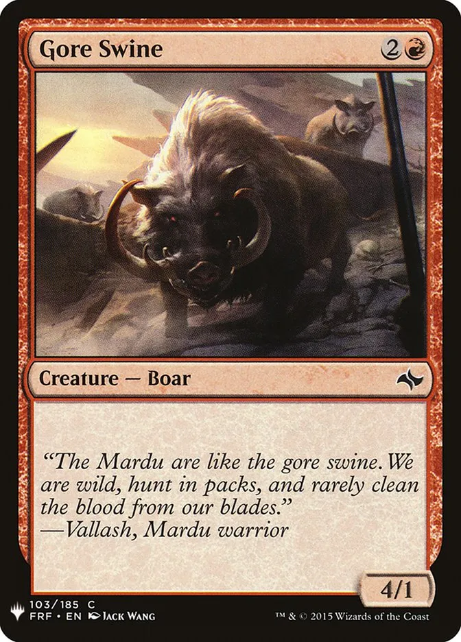 Gore Swine Front Face