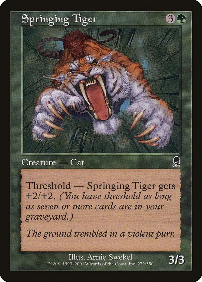 Springing Tiger Front Face