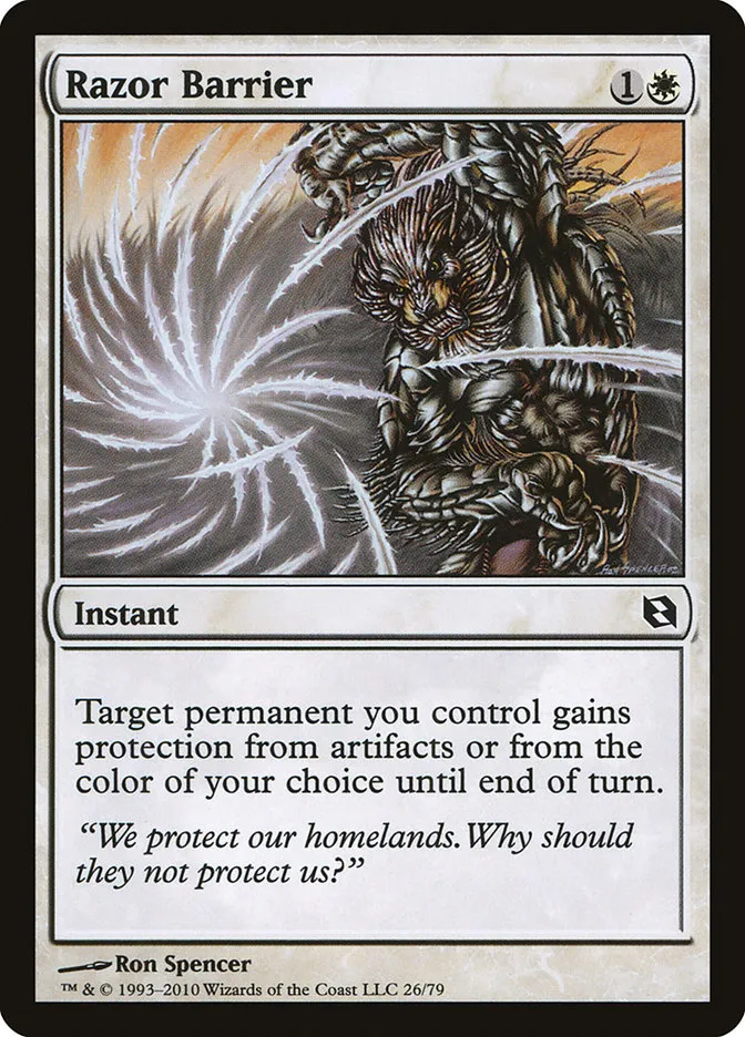 Razor Barrier Front Face