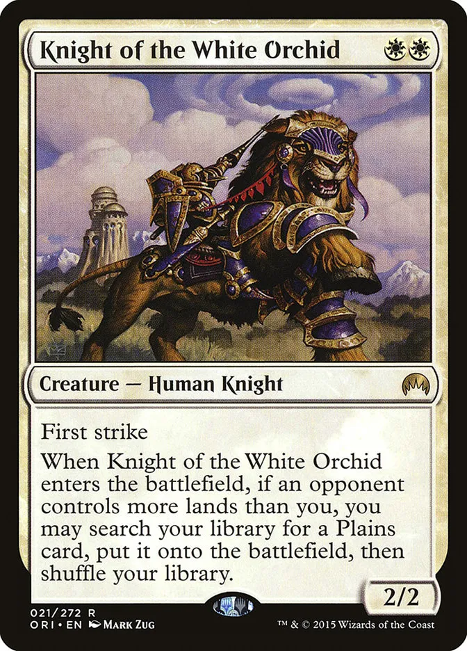 Knight of the White Orchid Front Face