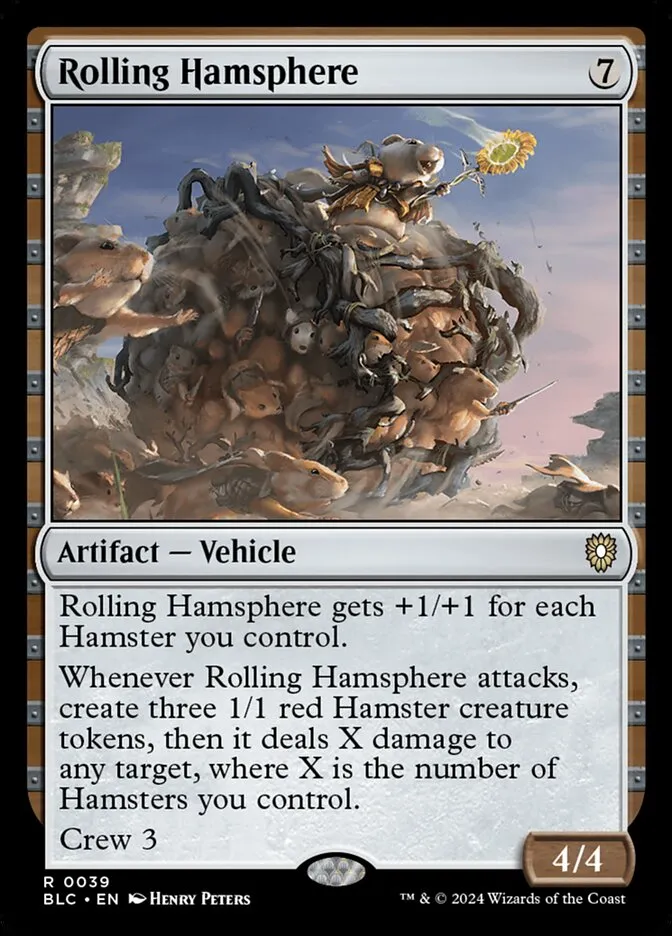 Rolling Hamsphere Front Face