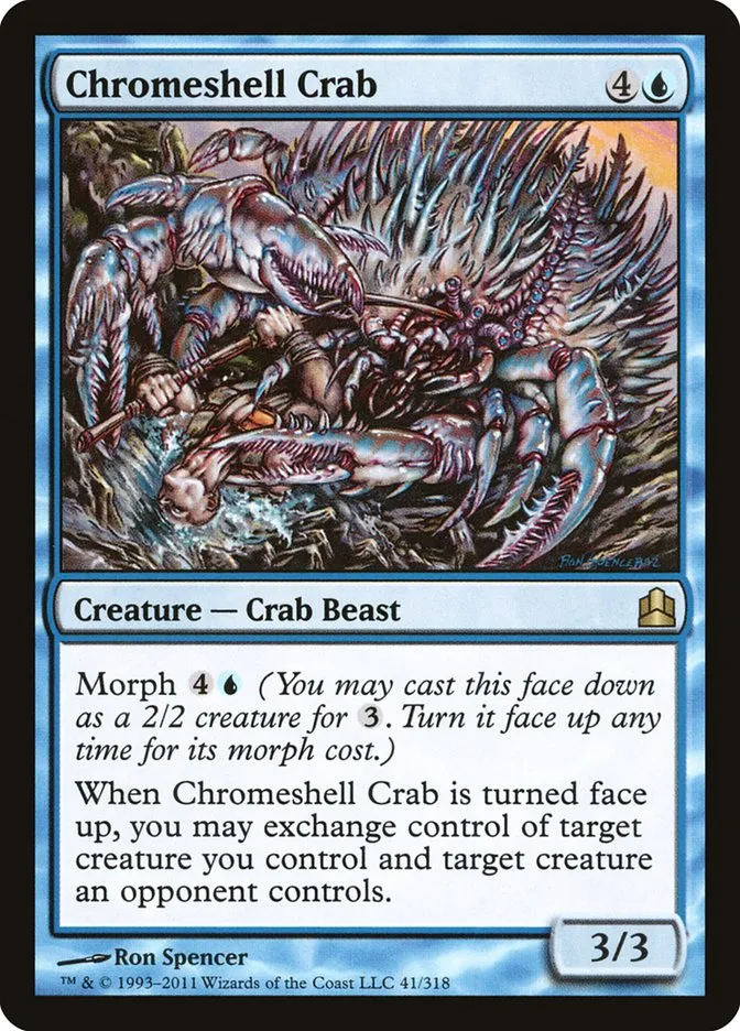 Chromeshell Crab Front Face