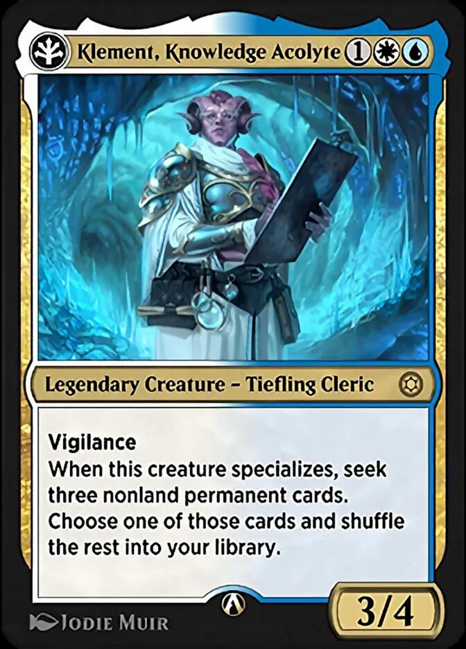 Klement, Knowledge Acolyte Front Face