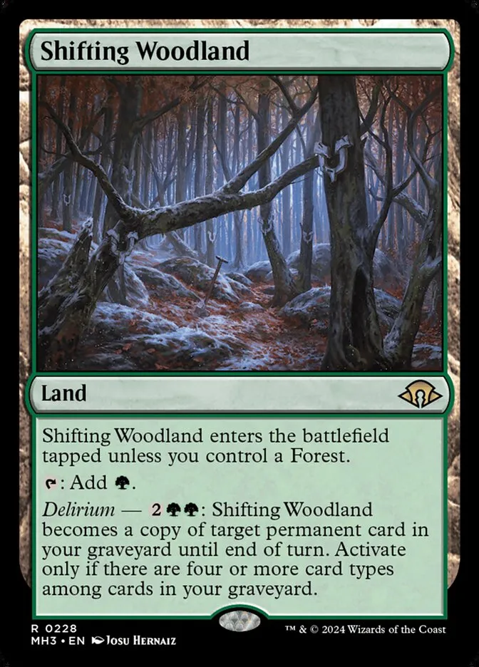 Shifting Woodland Front Face