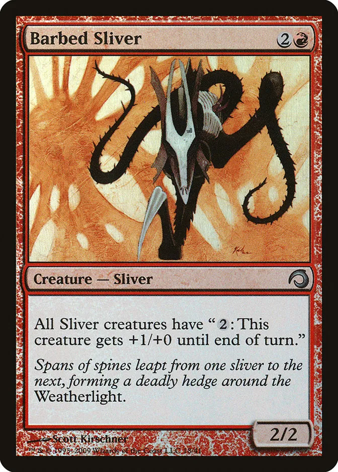Barbed Sliver Front Face