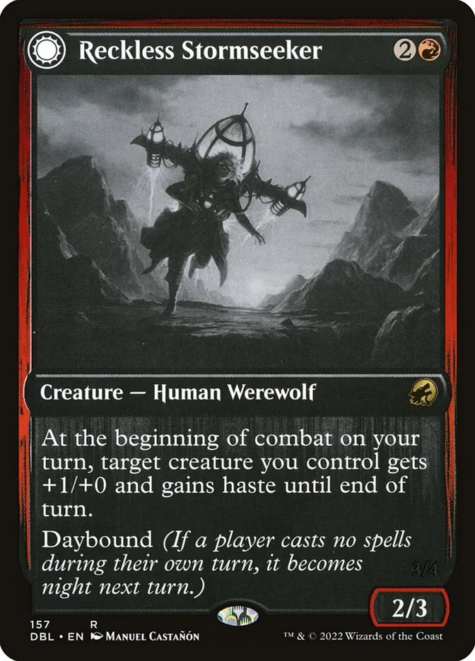 Reckless Stormseeker // Storm-Charged Slasher Front Face