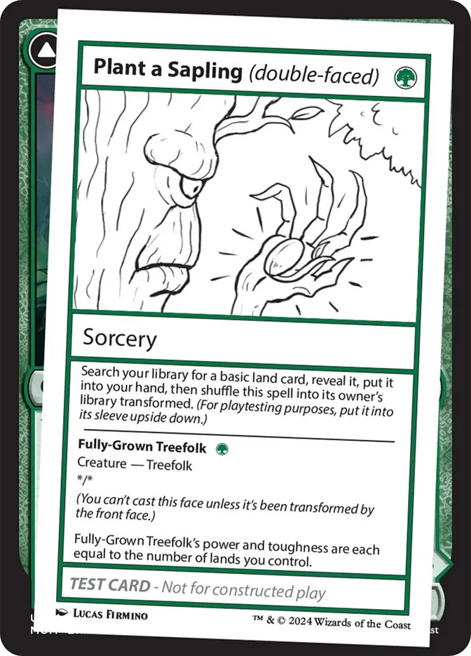 Plant a Sapling // Fully-Grown Treefolk Front Face