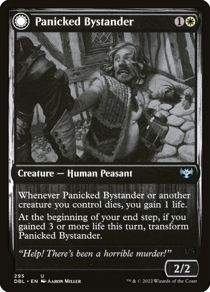 Panicked Bystander // Cackling Culprit Front Face
