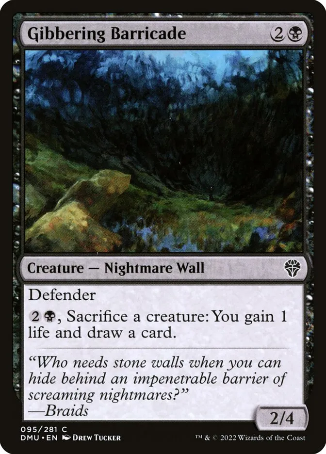 Gibbering Barricade Front Face