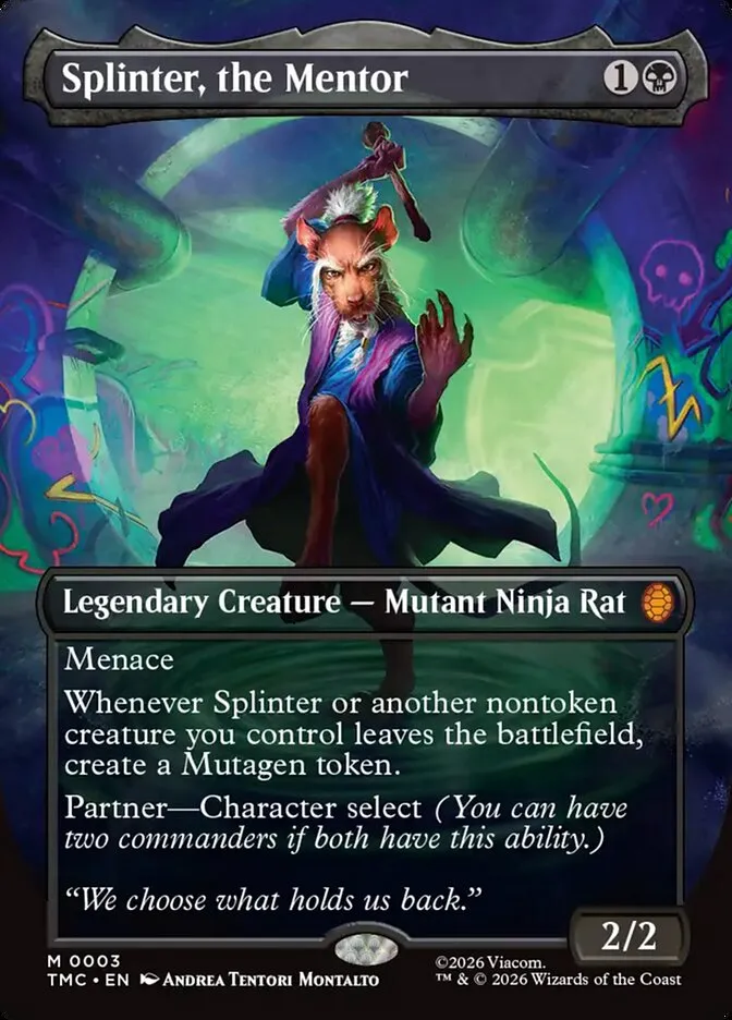 Splinter, the Mentor Front Face