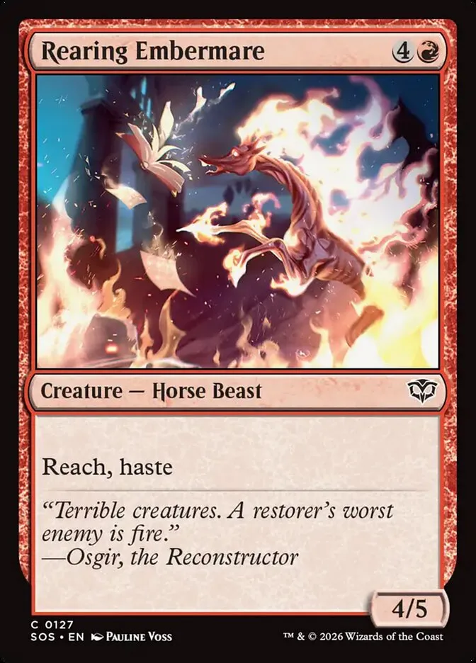 Rearing Embermare Front Face