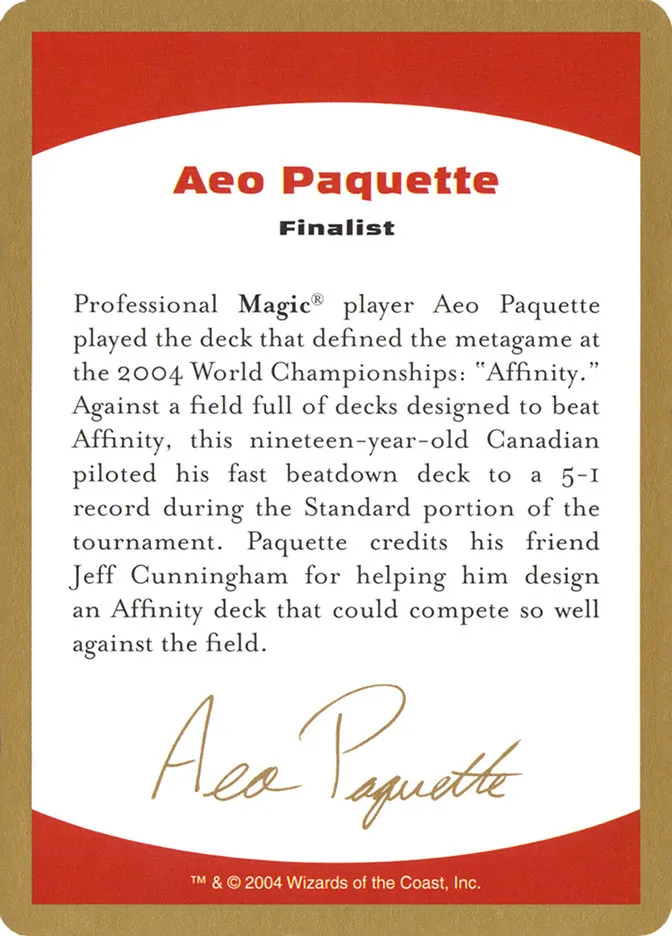 Aeo Paquette Bio Front Face