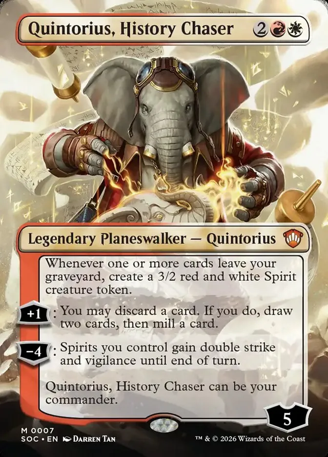 Quintorius, History Chaser Front Face
