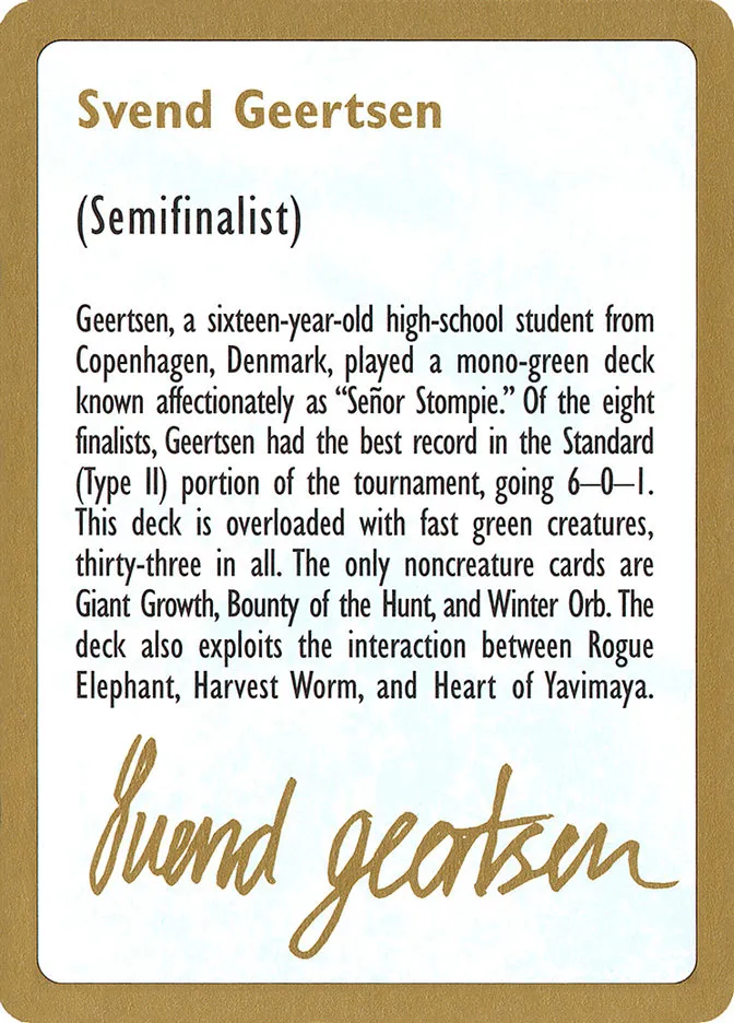 Svend Geertsen Bio Front Face