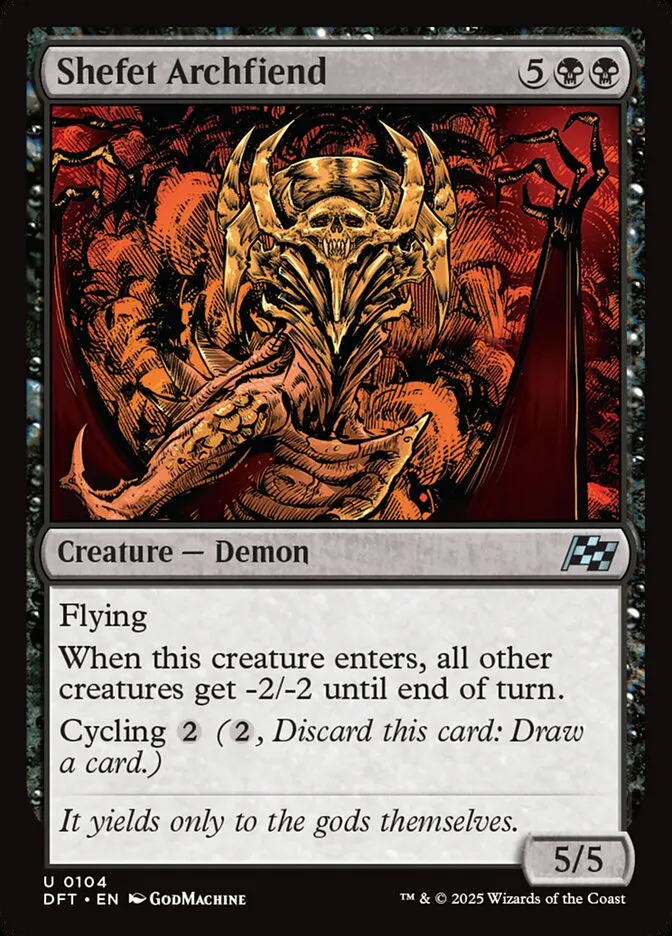 Shefet Archfiend Front Face