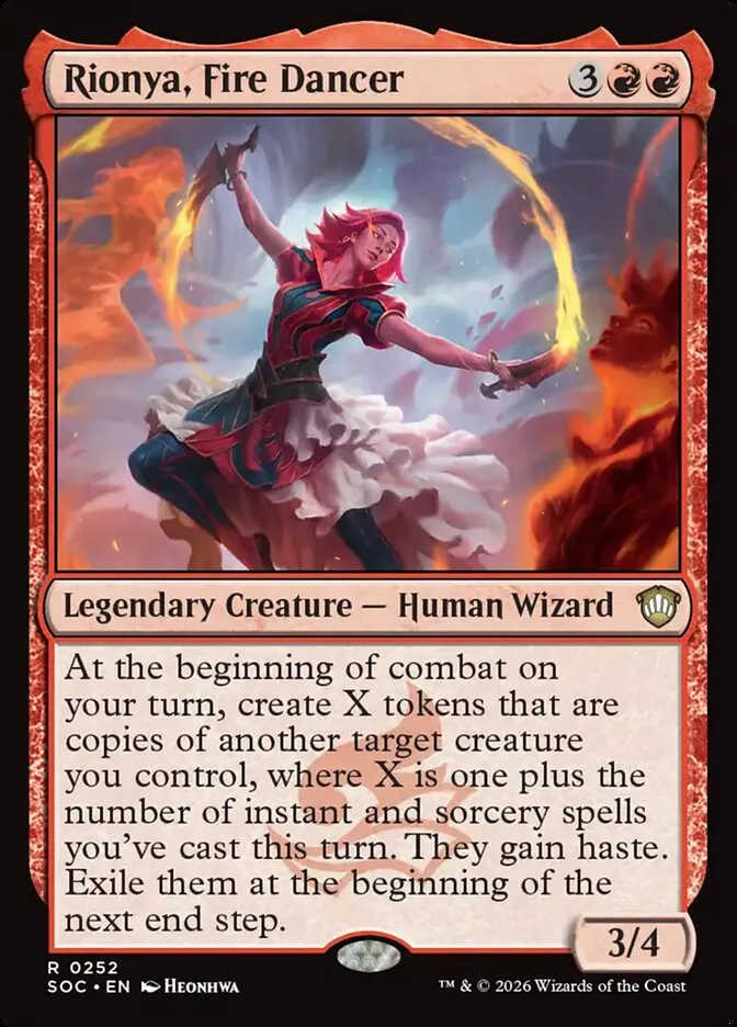 Rionya, Fire Dancer Front Face