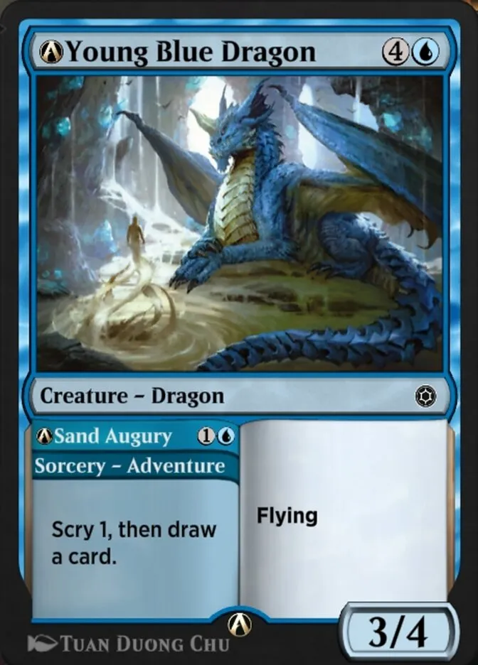 A-Young Blue Dragon // A-Sand Augury Front Face