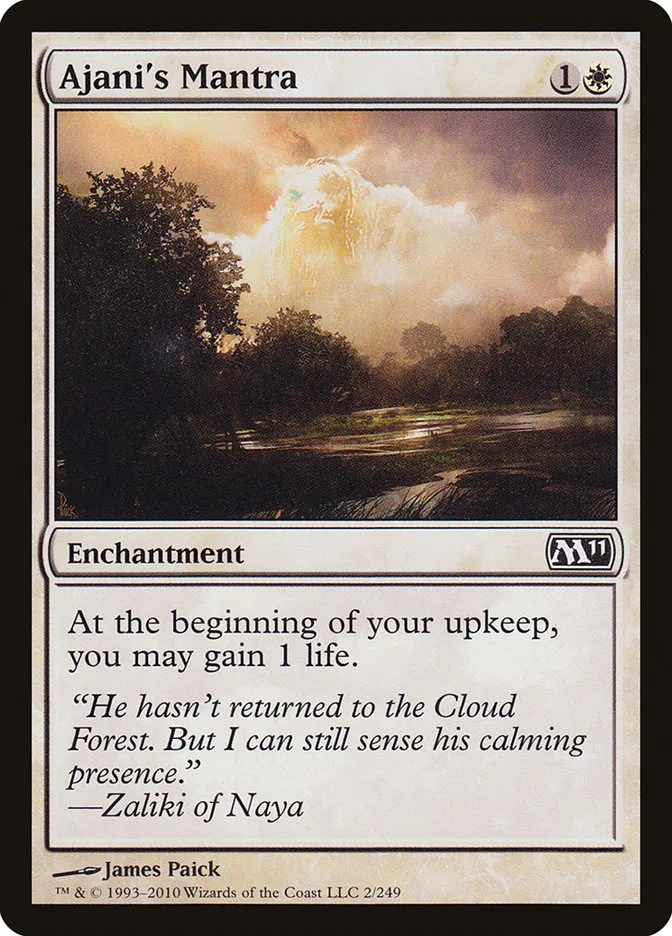 Ajani's Mantra Front Face