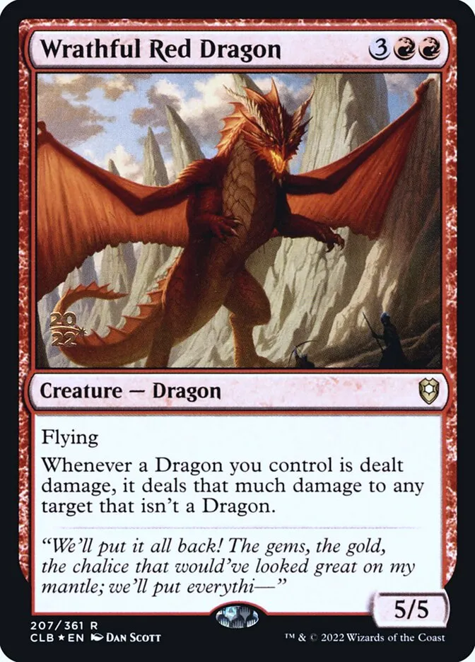 Wrathful Red Dragon Front Face