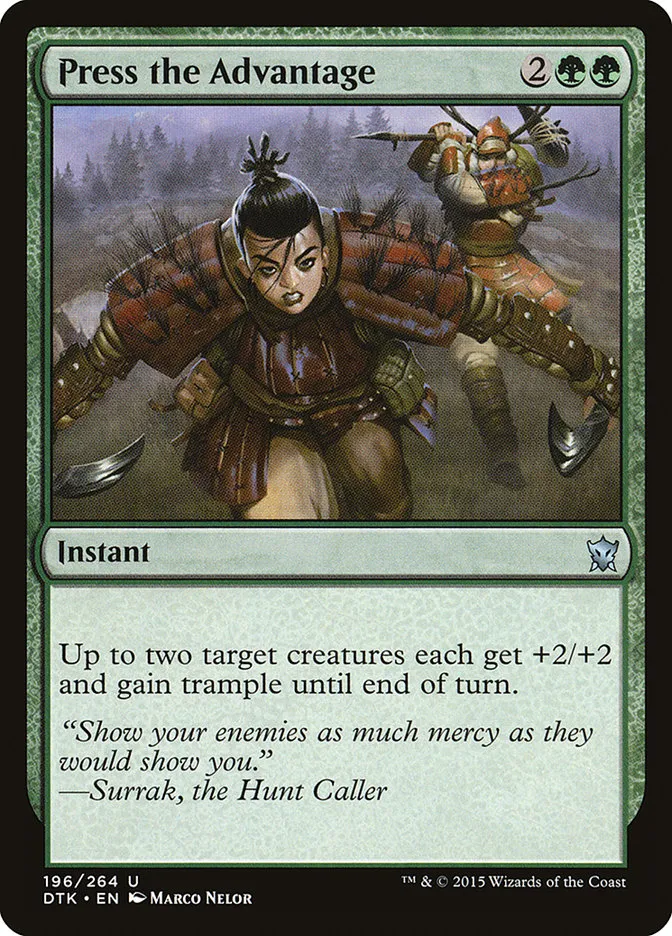 Press the Advantage Front Face