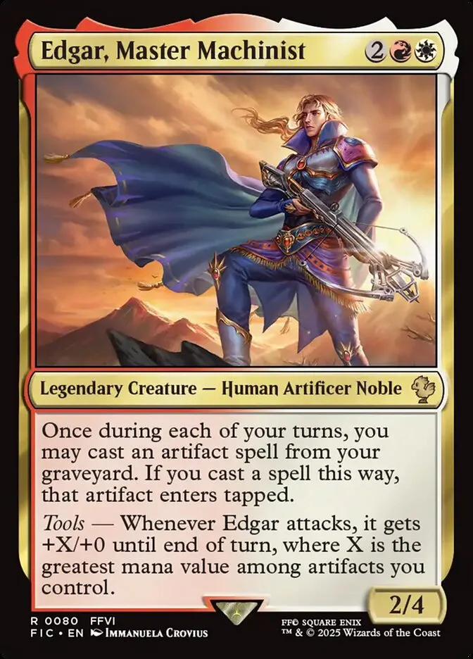 Edgar, Master Machinist Front Face
