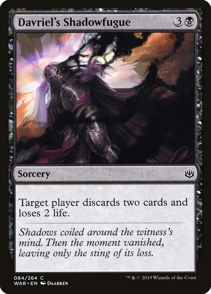 Davriel's Shadowfugue Front Face