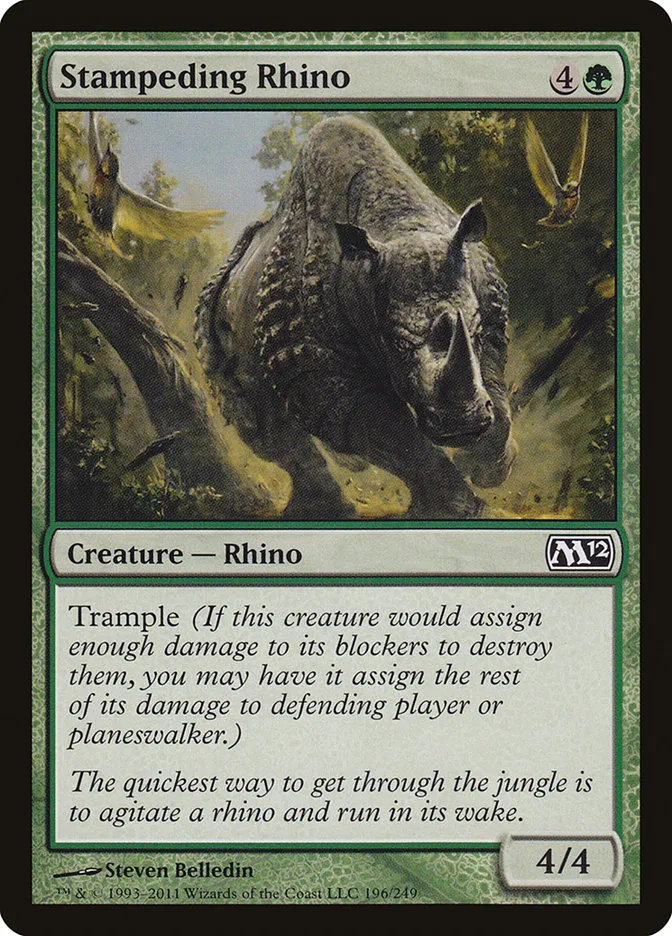 Stampeding Rhino Front Face