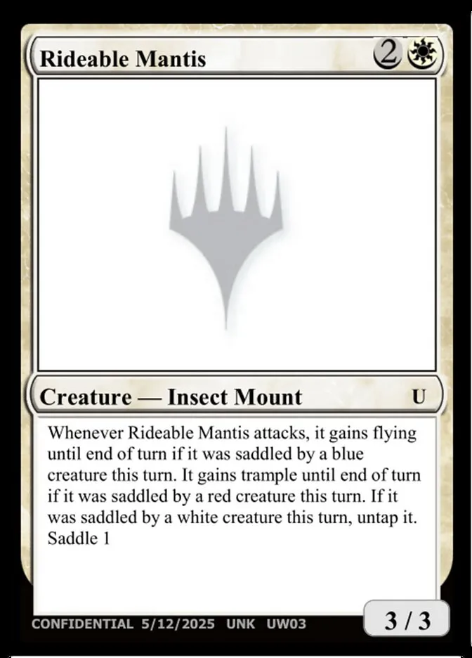 Rideable Mantis Front Face