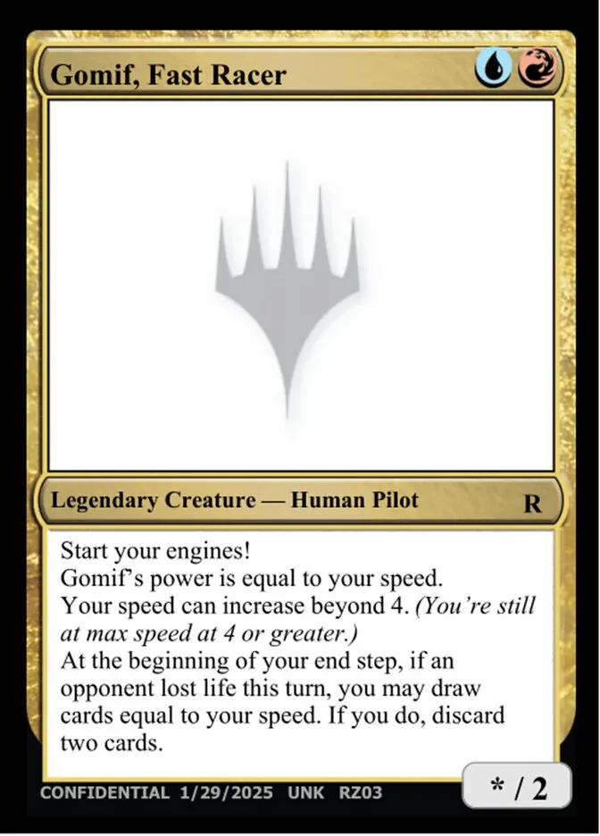 Gomif, Fast Racer Front Face