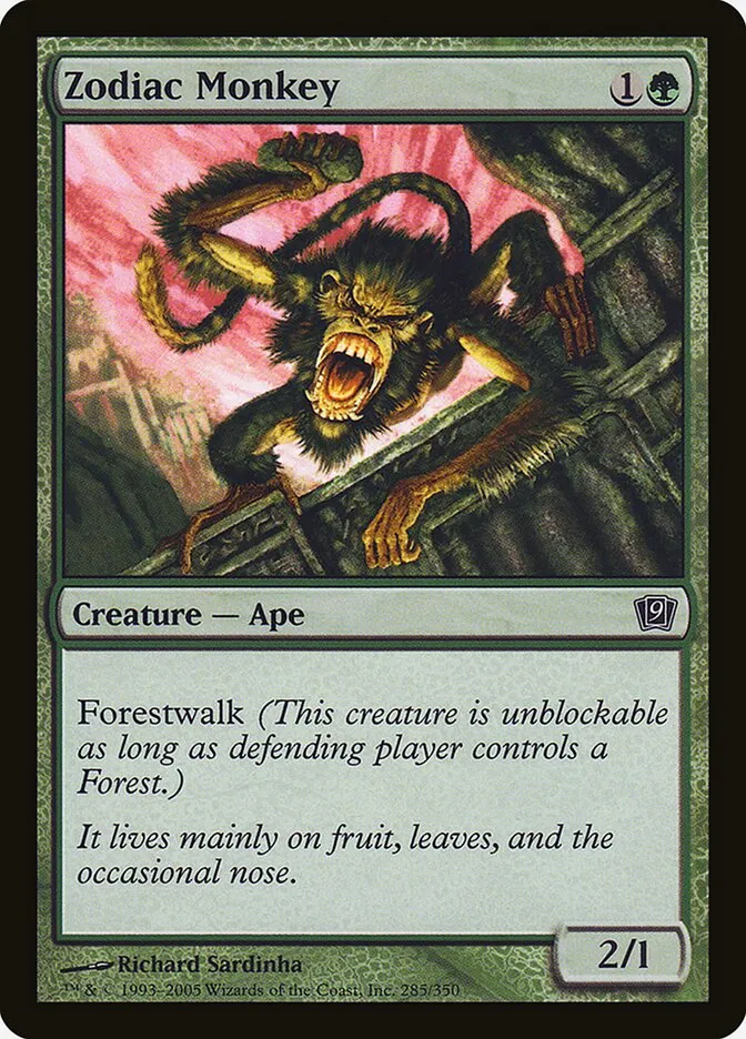 Zodiac Monkey Front Face
