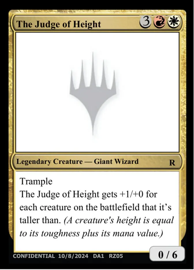 The Judge of Height Front Face