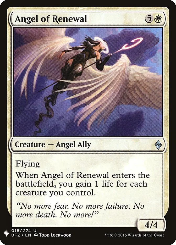 Angel of Renewal Front Face