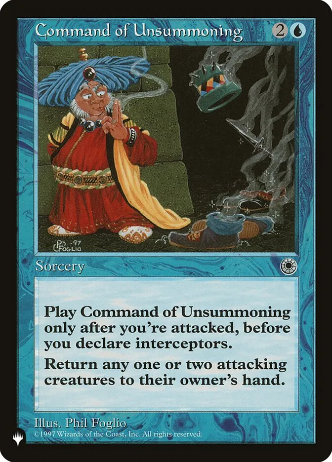Command of Unsummoning Front Face