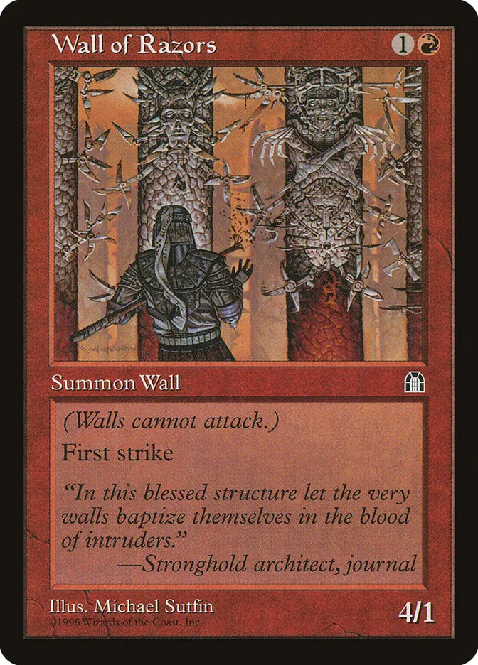 Wall of Razors Front Face