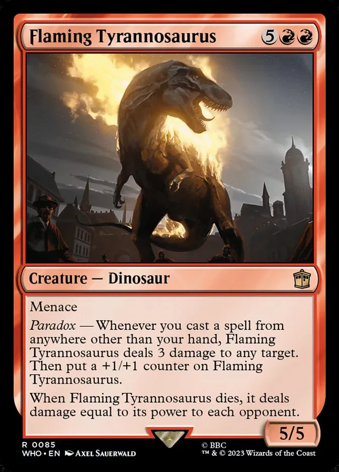 Flaming Tyrannosaurus Front Face