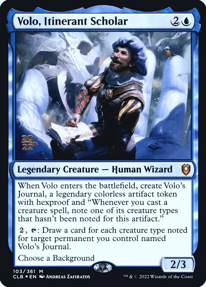 Volo, Itinerant Scholar Front Face