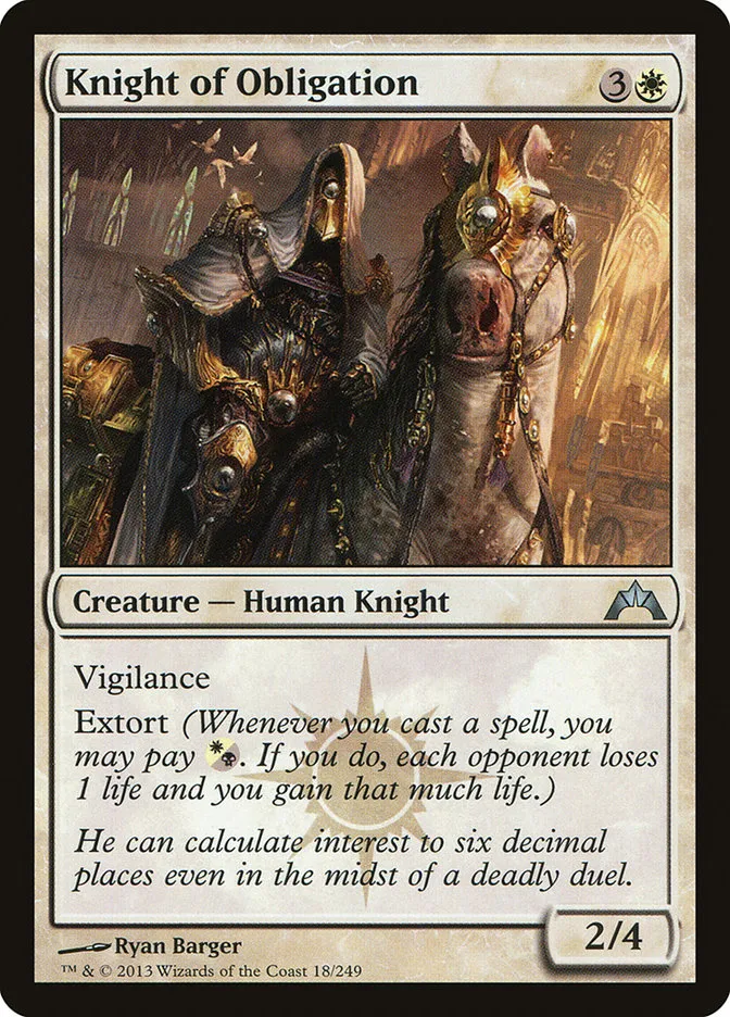Knight of Obligation Front Face